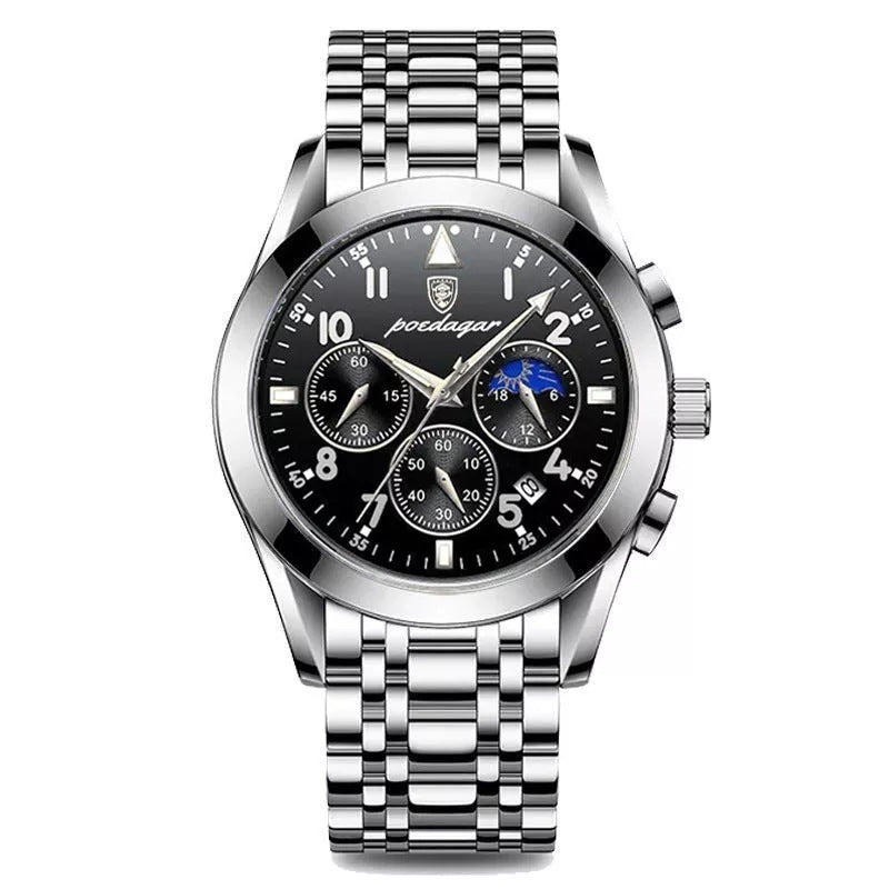 POEDAGAR montre Quartz Multifonction pour Homme (CJ)