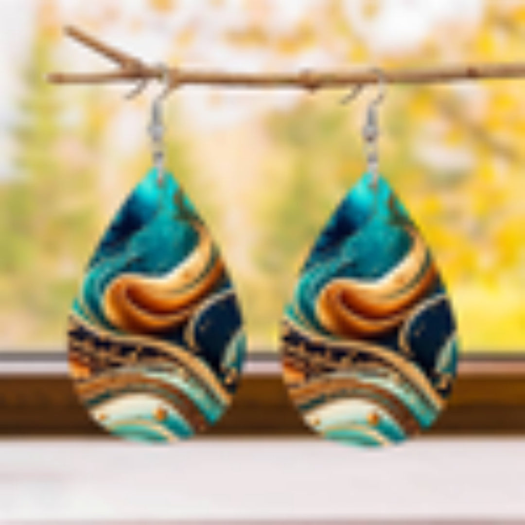 Boucles d’Oreilles Goutte Élégance Acrylique – Style Cercle
