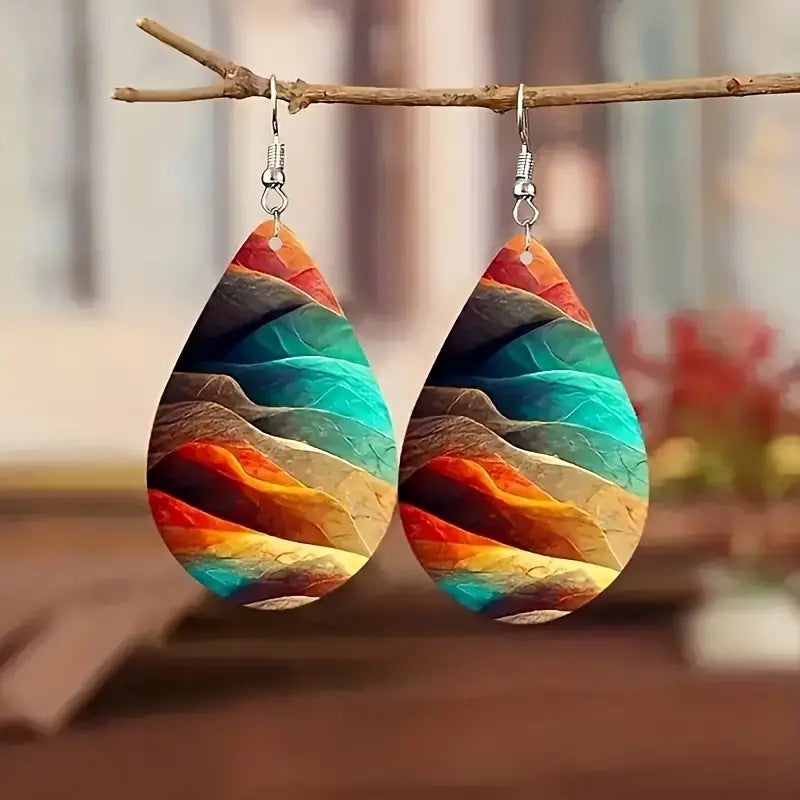 Boucles d’Oreilles Goutte Élégance Acrylique – Style Cercle