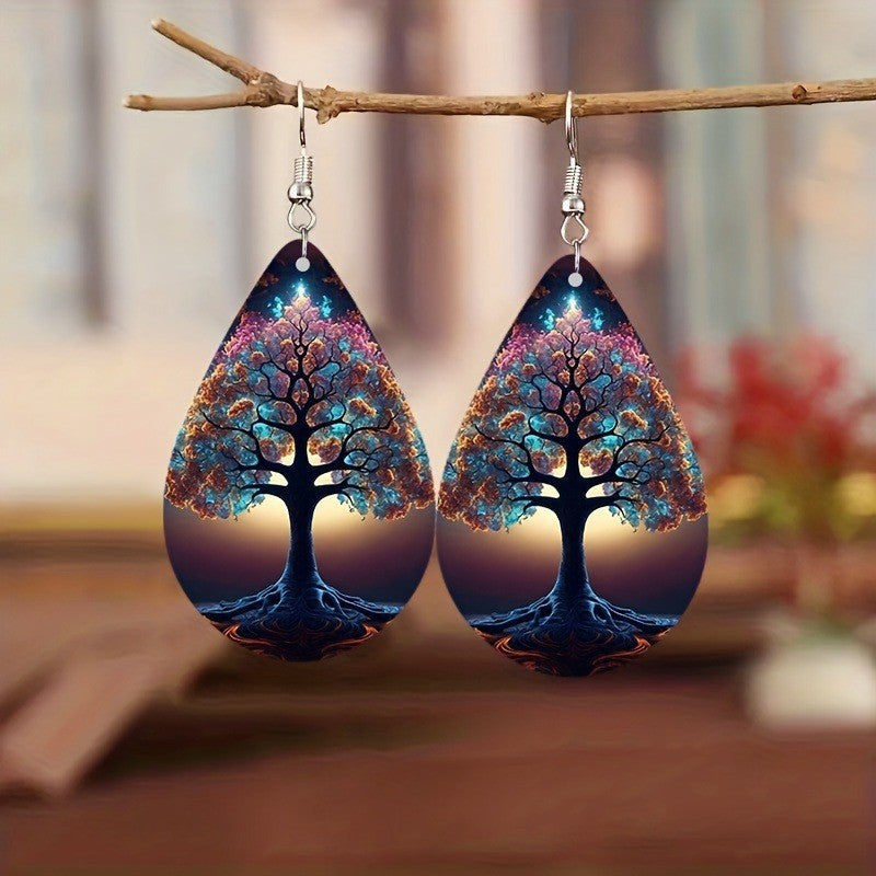 Boucles d’Oreilles Goutte Élégance Acrylique – Style Cercle