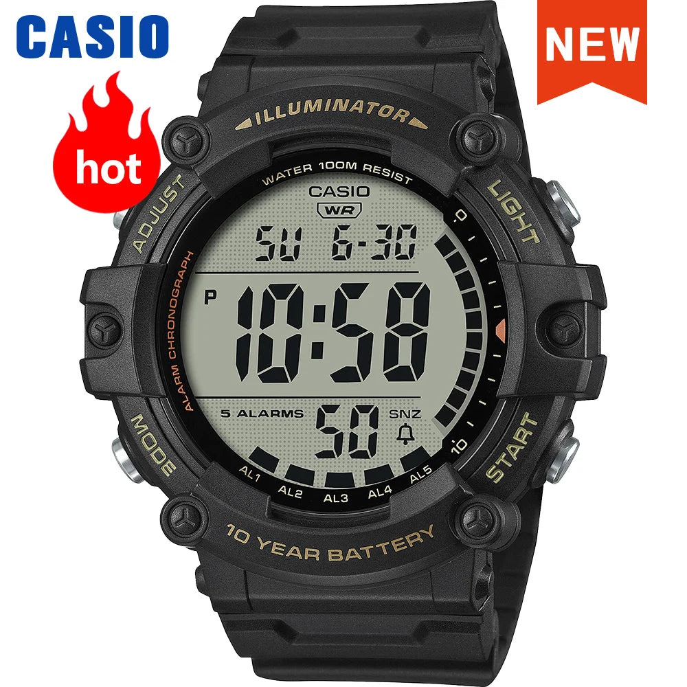 Casio Montre Militaire Homme 10 Ans d'Autonomie 100m Étanche Quartz Digital Sport (DS)