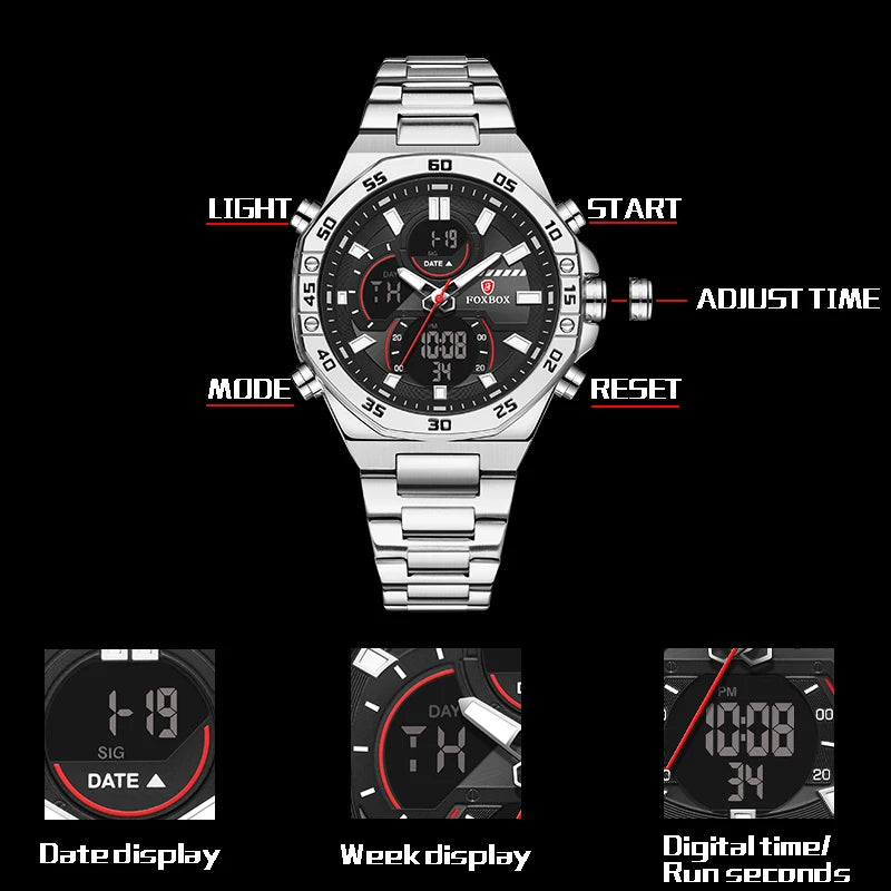 FOXBOX 2024 Montre pour Homme, Multifonctionnelle (DS)