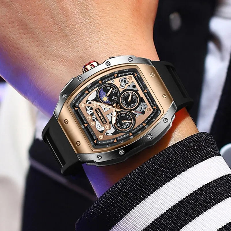 LIGE FOXBOX Montre Homme - Chronographe Quartz, Étanche (DS)