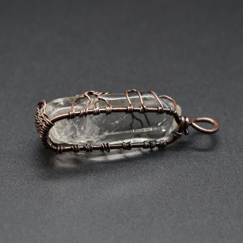 Collier Colonne Cristal Arc-en-ciel – Élégant & Énergétique