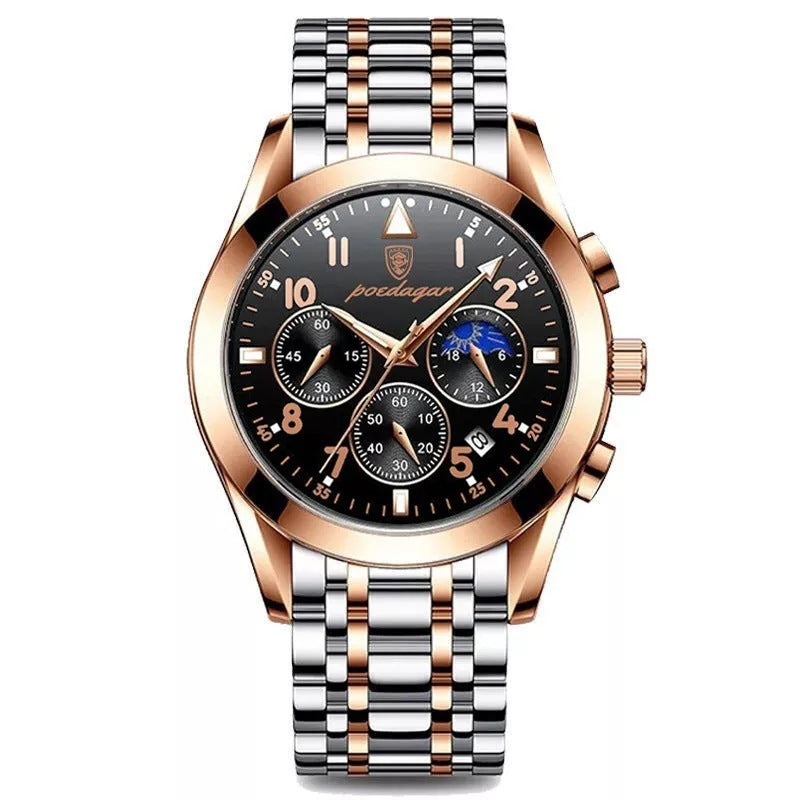 POEDAGAR montre Quartz Multifonction pour Homme (CJ)