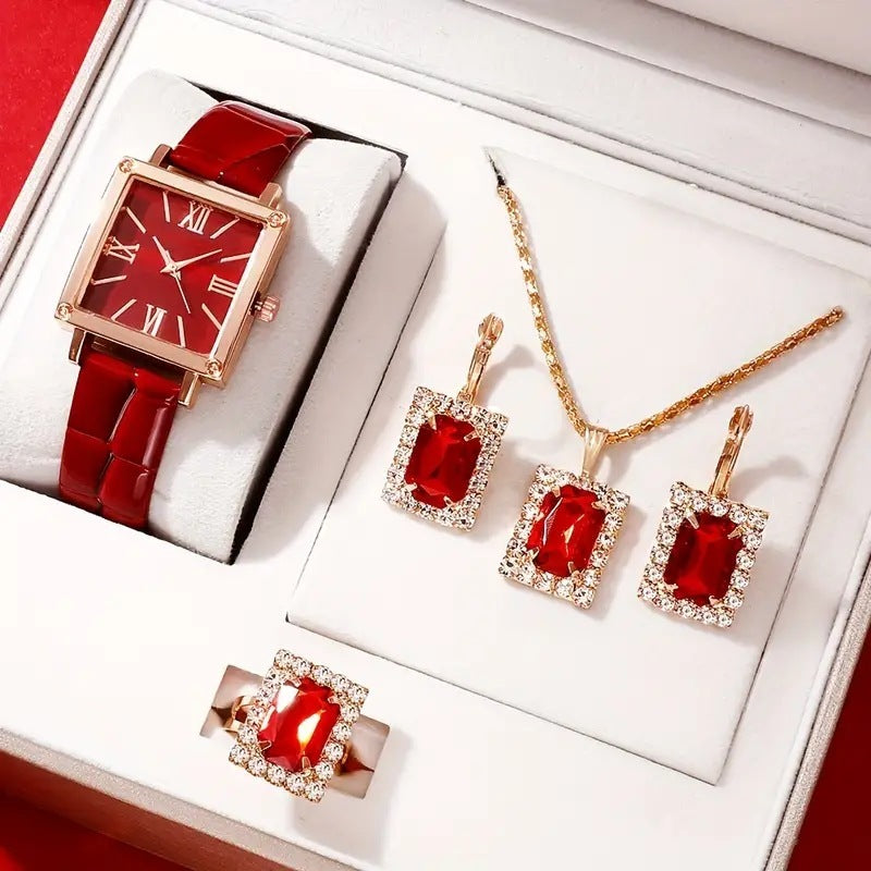 Élégance Royale - Ensemble Bijoux & Montre de Luxe