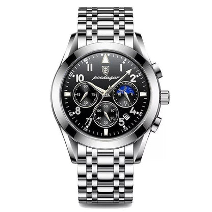 POEDAGAR montre Multifonction Quartz Homme (CJ)