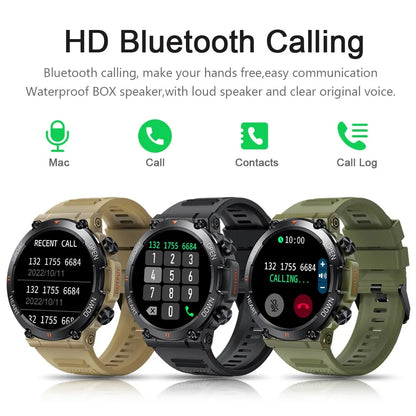 Montre Connectée Sportive MELANDA Android IOS K56 - Bluetooth 5.0, Écran Tactile HD 1,39 Pouce, Moniteur Cardiaque, Appels Bluetooth (DS)