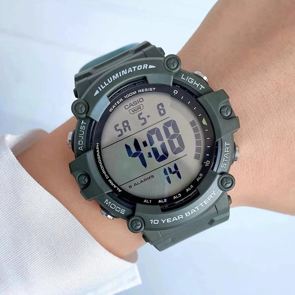 Casio Montre Militaire Homme 10 Ans d'Autonomie 100m Étanche Quartz Digital Sport (DS)