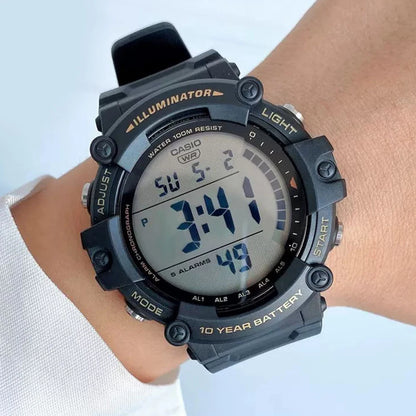 Casio Montre Militaire Homme 10 Ans d'Autonomie 100m Étanche Quartz Digital Sport (DS)