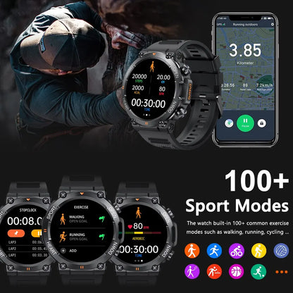 Montre Connectée Sportive MELANDA Android IOS K56 - Bluetooth 5.0, Écran Tactile HD 1,39 Pouce, Moniteur Cardiaque, Appels Bluetooth (DS)