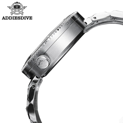 Montre de Luxe pour Hommes ADDIESDIVE H6 - Montre de Plongée 1000m Étanche, Mécanique Automatique, Verre Saphir, Acier Inoxydable (DS)