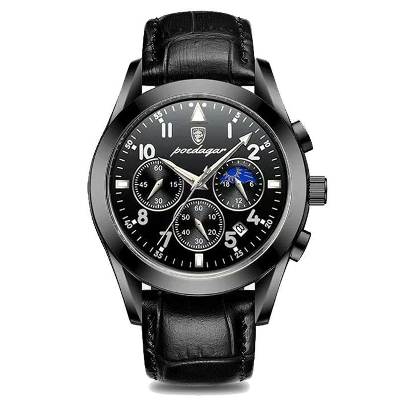 POEDAGAR montre Multifonction Quartz Homme (CJ)